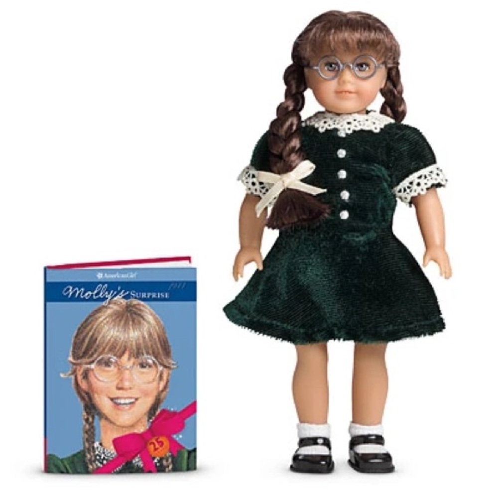 VTG American Girl Doll Molly's Evergreen Velvet Dress Pleasant Company 1990s